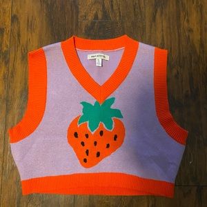 Urban Outfitters Strawberry Sweater Vest